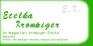 etelka krompiger business card